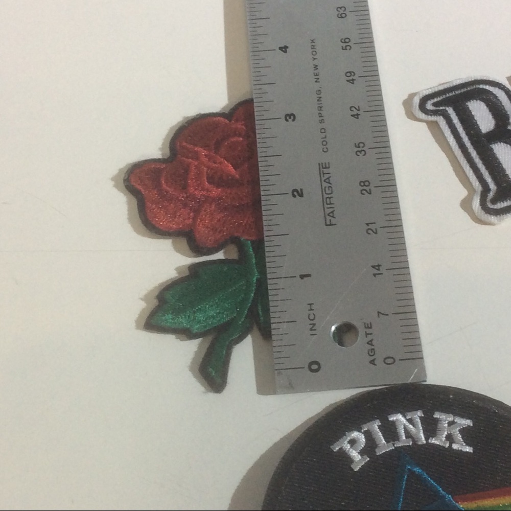4 Rock and Roll Beatles Pink Floyd Rolling Stones Rose Iron On Embroidered Patch - Picture 3 of 6